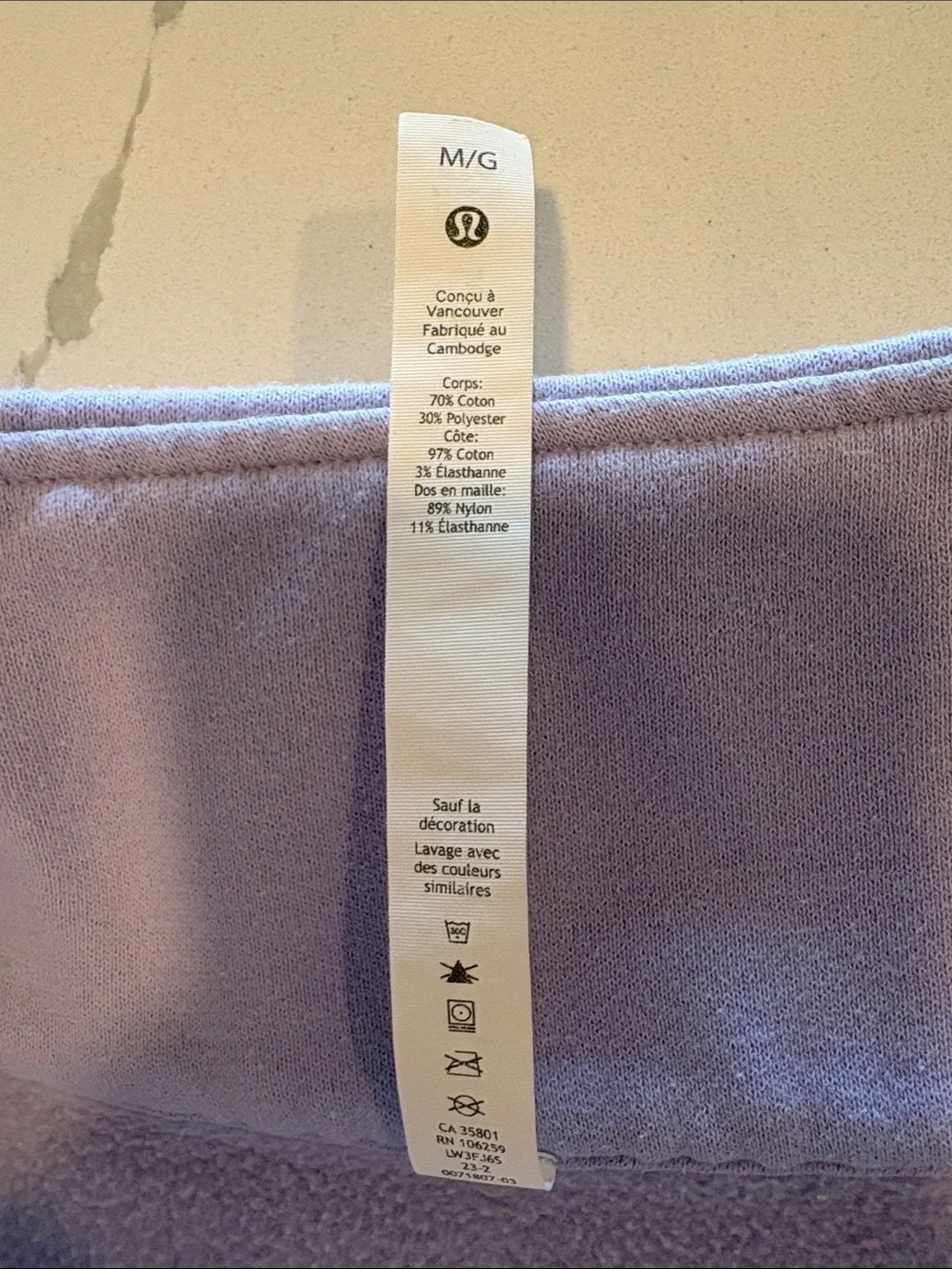 Lululemon Scuba Oversized Funnel Neck Half Zip ~ M/L ~ Lavender